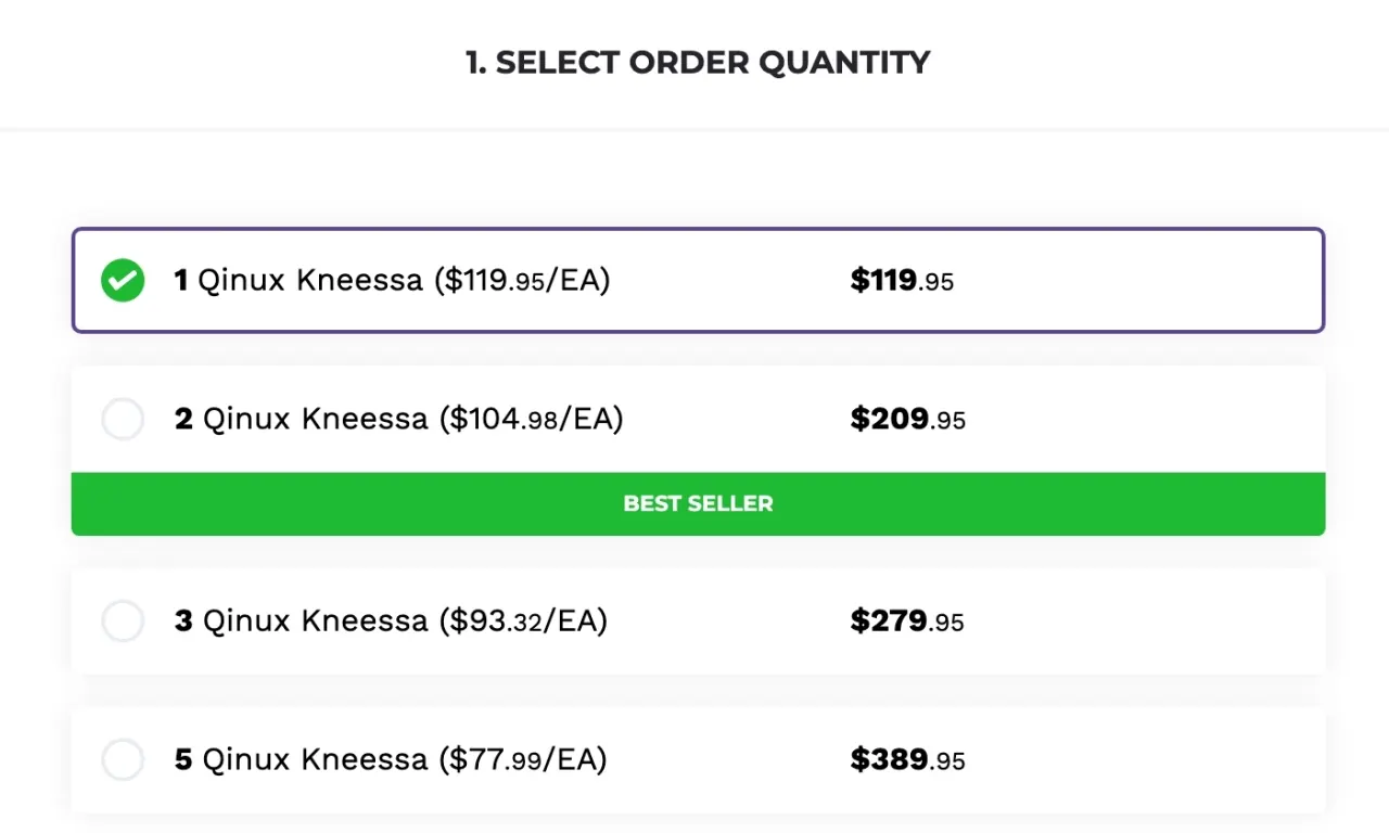Kneessa Official Pricing 2026